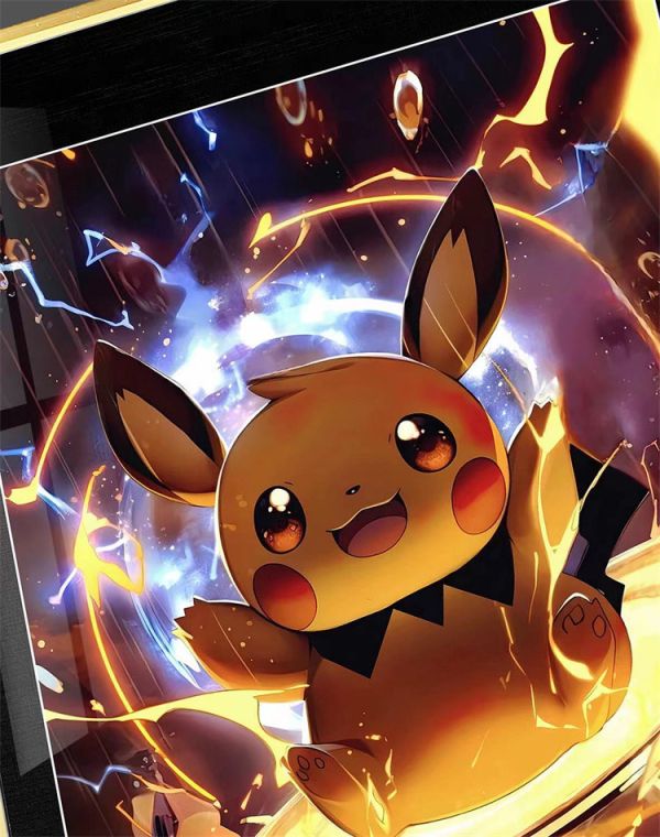 【海外代購】千鳥社 皮卡丘進化 雷丘 皮丘 裝飾畫 01 