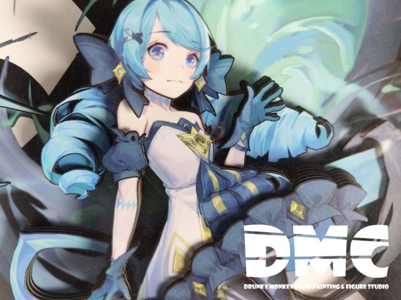 【海外代購】【34*34CM】Drunky Monkey Crew 醉猴組 LOL Gwen 格溫 立體裝飾畫 