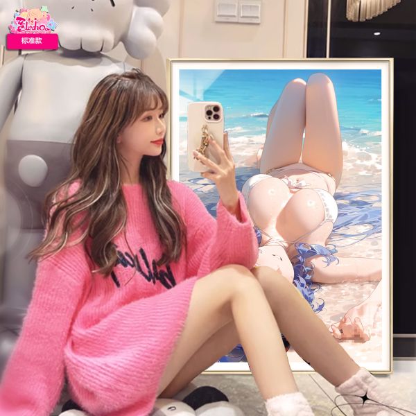 【海外代購】阿喵畫社 海風吹吹 甘雨 8k超大超清裝飾畫 