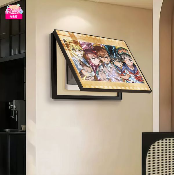 【海外代購】阿喵畫社 超電磁砲學院電錶箱 8k功能電錶箱裝飾畫 