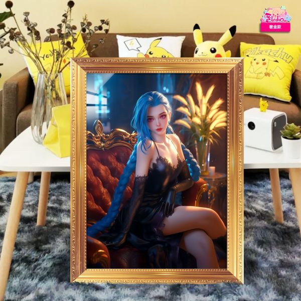 【海外代購】阿喵畫社 英雄聯盟 晚宴 金克斯 8k超清裝飾畫 