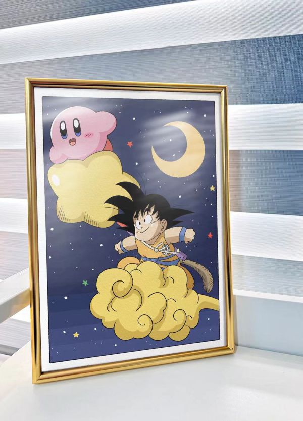 【海外代購】千鳥社 小悟空 星之卡比 七龍珠Kirby 裝飾畫擺台 