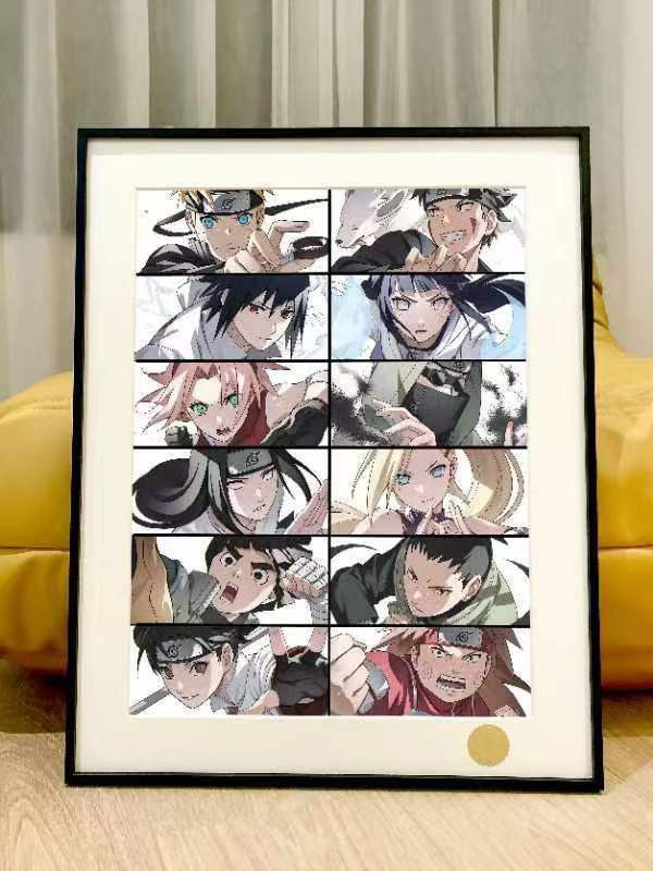 【海外代購】星空《火之意志》火影忍者鳴人佐助雛田寧次李洛克裝飾畫 
