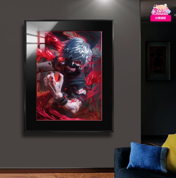 【海外代購】阿喵畫社 赫子形態 金木研 展館級8k超清精裱畫 