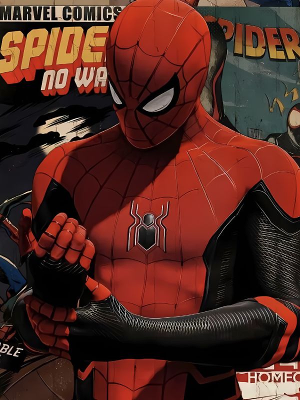 【海外代購】星空 《復古蜘蛛人》Spider-Man漫威彼得帕克裝飾畫 