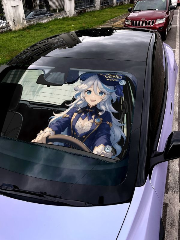 【海外代購】千鳥社 《汽車前擋遮陽-芙寧娜和胡桃》原神 