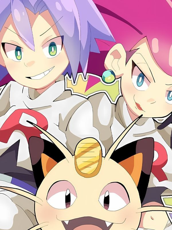 【海外代購】星空 《火箭隊組合》武藏小次郎喵喵果然翁寶可夢裝飾畫 