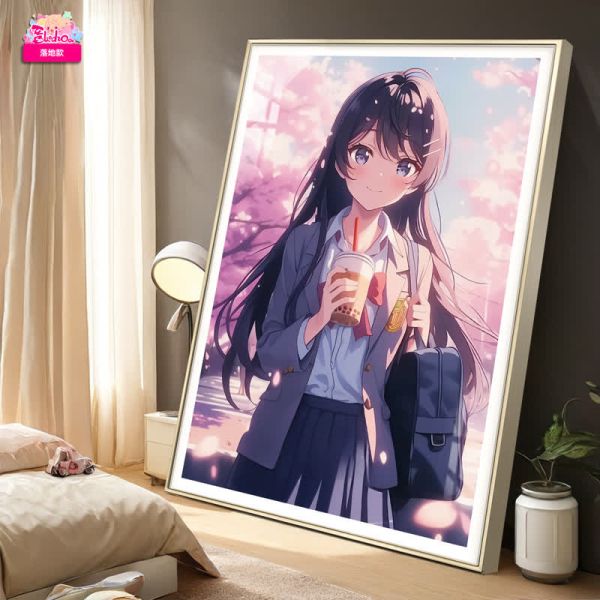 【海外代購】阿喵畫社 櫻花季 櫻島麻衣 8k超大超清裝飾畫 滑鼠墊 地墊 