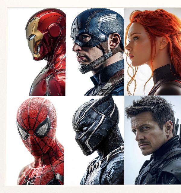 【海外代購】H2 《復仇者聯盟》漫威蜘蛛人鋼鐵人美隊雷神浩克奇異博士黑豹裝飾畫 