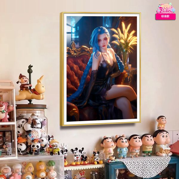 【海外代購】阿喵畫社 英雄聯盟 晚宴 金克斯 8k超清裝飾畫 