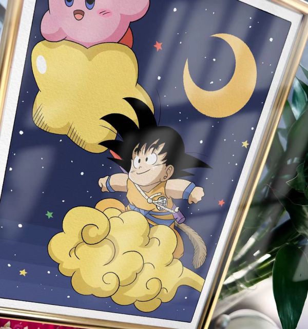 【海外代購】千鳥社 小悟空 星之卡比 七龍珠Kirby 裝飾畫擺台 