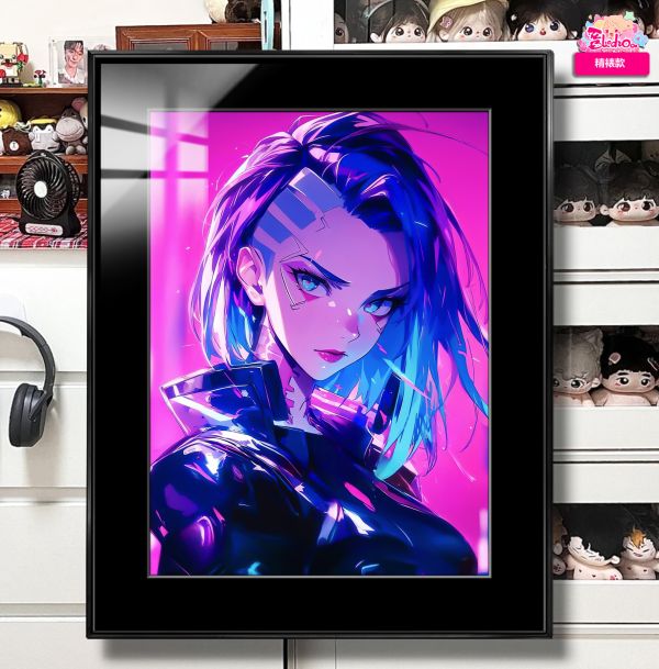 【海外代購】阿喵畫社 賽博龐克 露西 展館級8k超清精裱畫 