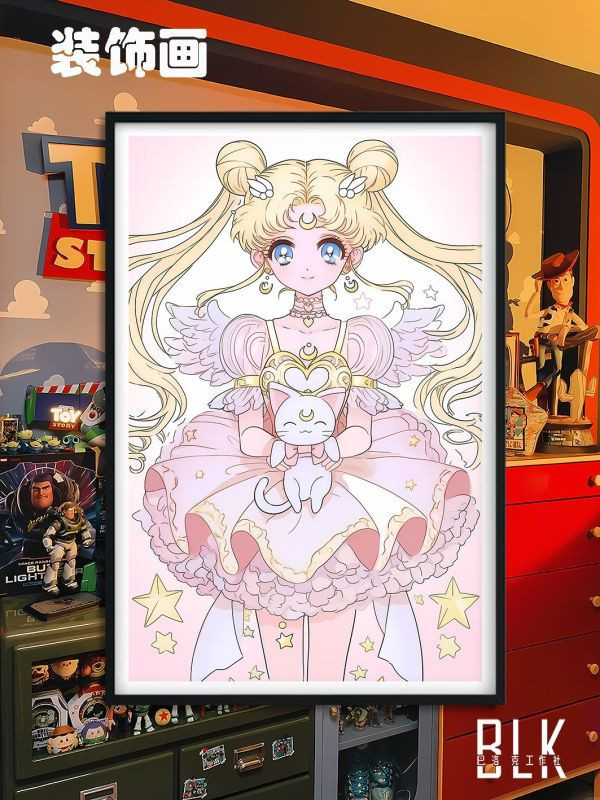 【海外代購巴洛克 水兵月美少女戰士裝飾畫/冰箱貼 