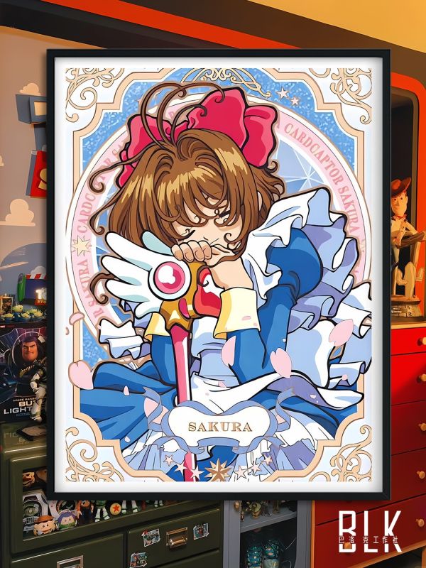 【海外代購】巴洛克 百變小櫻 壓克力動漫藝術裝飾畫/冰箱貼 
