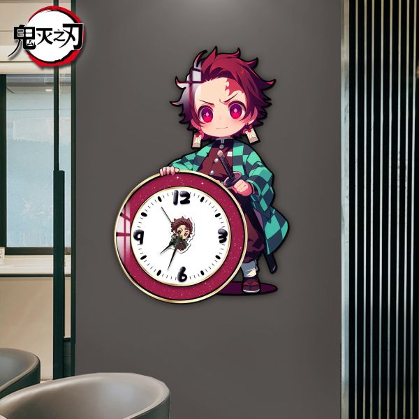 【海外代購】阿喵畫社 炭治郎鐘錶 鬼滅之刃時鐘裝飾畫 