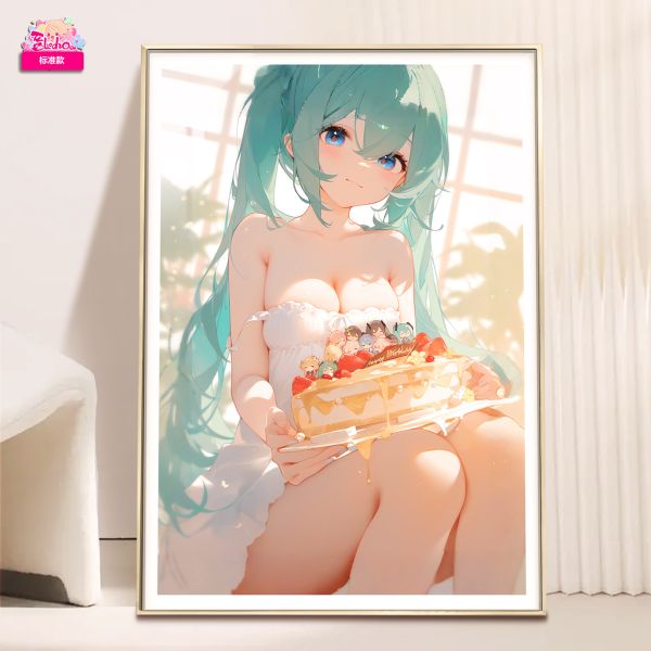 【海外代購】阿喵畫社 生日派對 初音未來 8k超大超清裝飾畫 