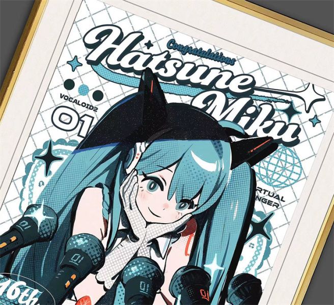 【海外代購】千鳥社 初音未來16歲生日miku公主殿下裝飾畫01 