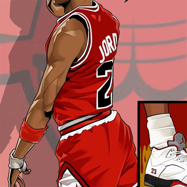 【海外代購】【51*38CM】 星空 喬丹空中漫步 潮流藝術版畫01 