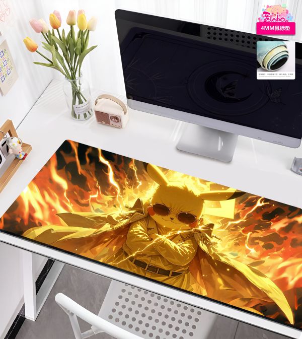 【海外代購】阿喵畫社 黃猿皮卡丘裝飾畫 滑鼠墊 