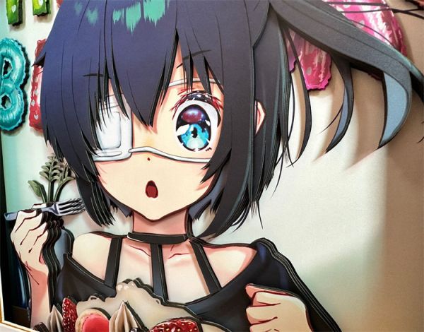 【海外代購】 凹凸Panda 小鳥遊六花 生日禮物紙藝立體裝飾畫 