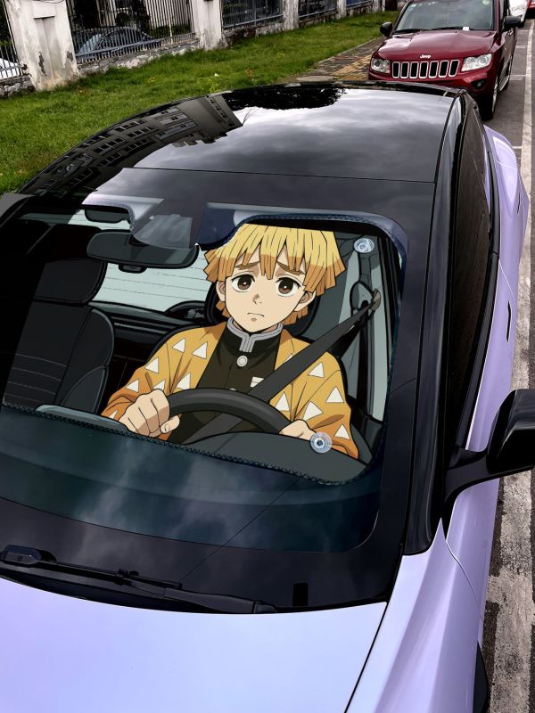 【海外代購】千鳥社 《汽車前擋遮陽－善逸》二次元汽車遮陽防曬前擋開車鬼滅之刃我妻善逸鬼殺隊 