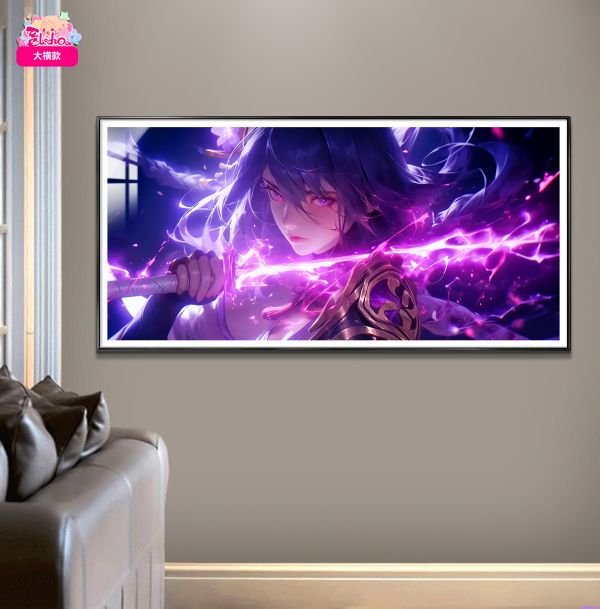 【海外代購】阿喵畫社 絕息 雷電將軍 大橫款超清裝飾畫 