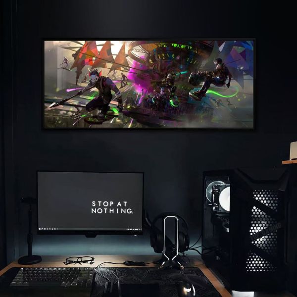 【海外代購】千鳥社 雙城之戰 祖安的反擊 英雄聯盟雙城之戰jinx金克絲艾克裝飾畫滑鼠墊 