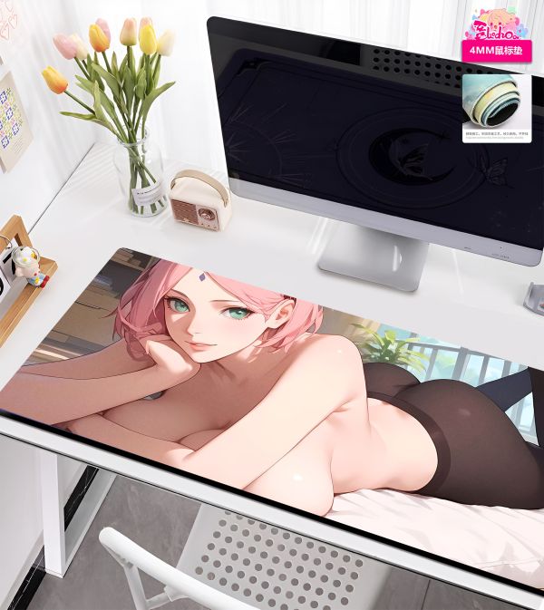 【海外代購】阿喵畫社 國色天香 小櫻 8k超大高清裝飾畫 滑鼠墊 床頭地墊 