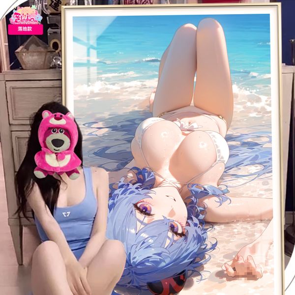 【海外代購】阿喵畫社 海風吹吹 甘雨 8k超大超清裝飾畫 