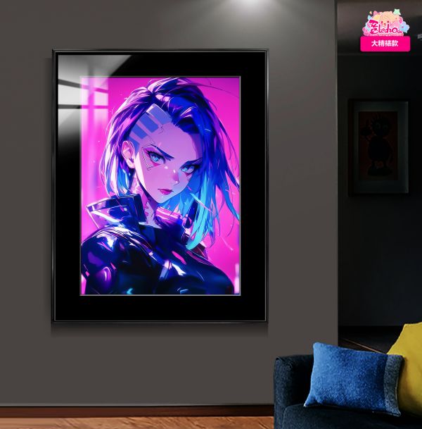 【海外代購】阿喵畫社 賽博龐克 露西 展館級8k超清精裱畫 