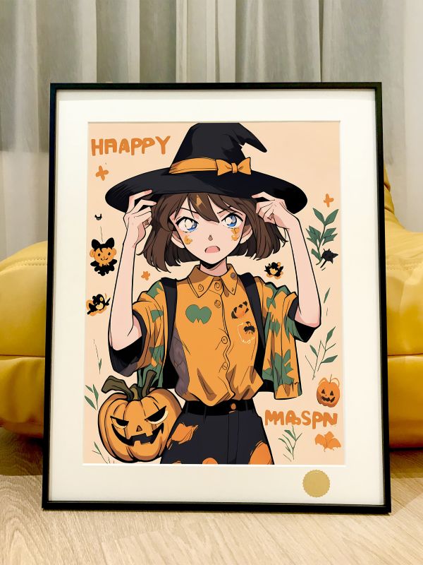 【海外代購】星空 萬聖節小哀 名偵探柯南灰原哀裝飾畫 