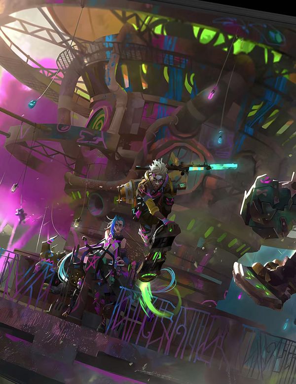 【海外代購】千鳥社 雙城之戰 祖安的反擊 英雄聯盟雙城之戰jinx金克絲艾克裝飾畫滑鼠墊 