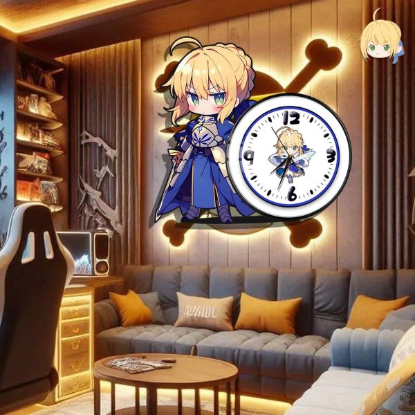 【海外代購】阿喵畫社 萌系吾王 靜音異形時鐘 