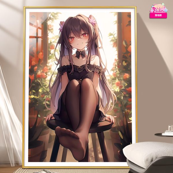 【海外代購】阿喵畫社 黑絲 胡桃 8k超大超清裝飾畫 