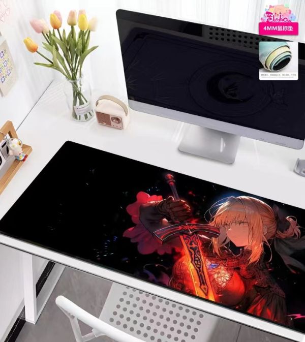 【海外代購】阿喵畫社 紅蓮怒火 吾王saber 8k超清裝飾畫 