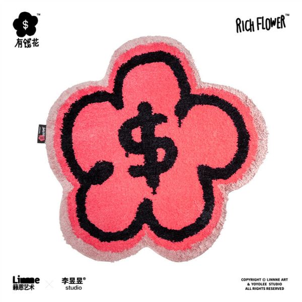 【海外代購】RICH FLOWER 有錢花花地毯 