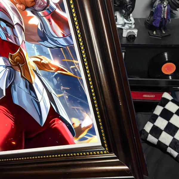 【海外代購】阿喵畫社 星矢 復古框紀念小型桌面擺台 