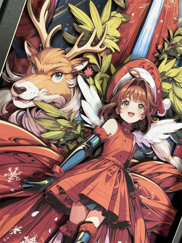 【海外代購】萌萌匠 魔卡少女櫻百變聖誕節小櫻 3D立體畫 