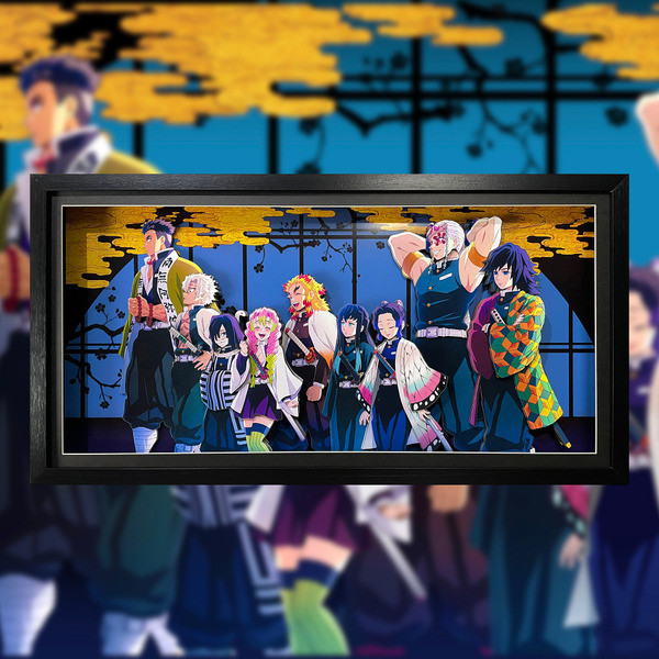 【預定】神秘畫廊 鬼滅之刃九柱3D紙藝立體畫 