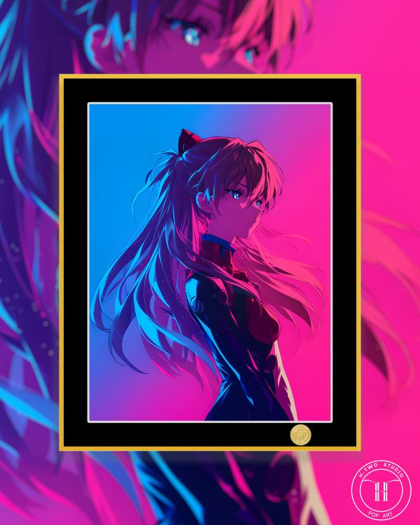 【海外代購】H2 《藍粉明日香》EVA新世紀福音戰士明日香二號機裝飾畫 