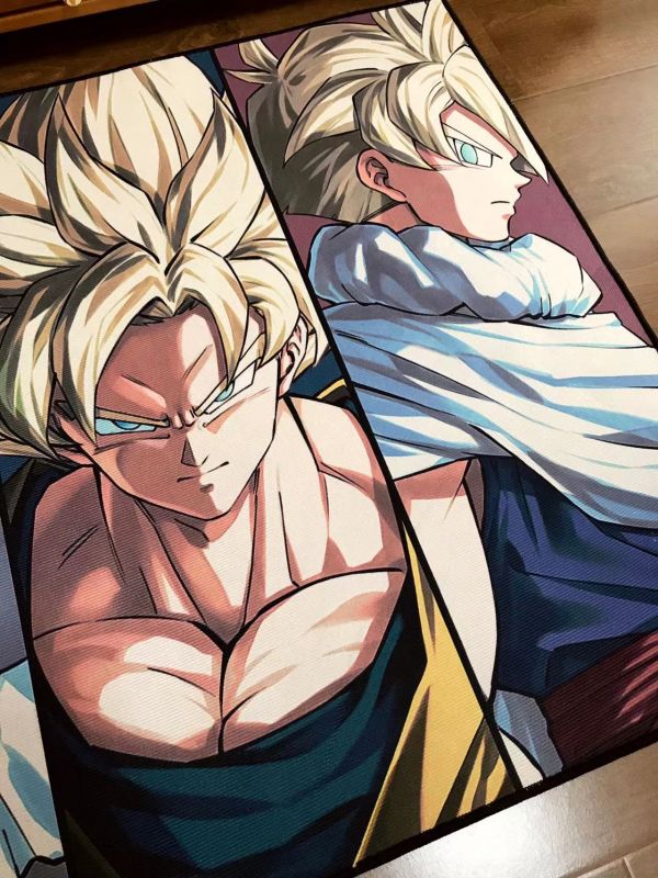 【海外代購】【120*80CM】星空 龍珠超級賽亞人床邊臥室書房客廳地毯 