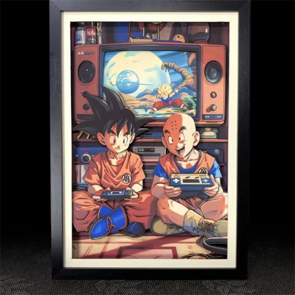 【海外代購】萌萌匠 七龍珠悟空小林鳥山明手辦牆立體裝飾畫 