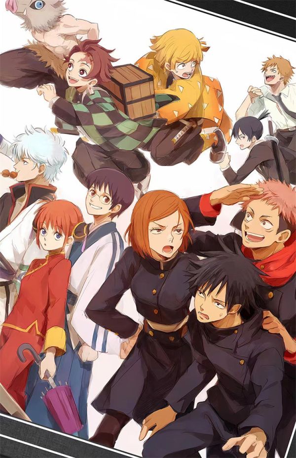 【海外代購】千鳥社 路飛 索隆 鳴人 炭治郎 善逸 銀時 虎杖畫 