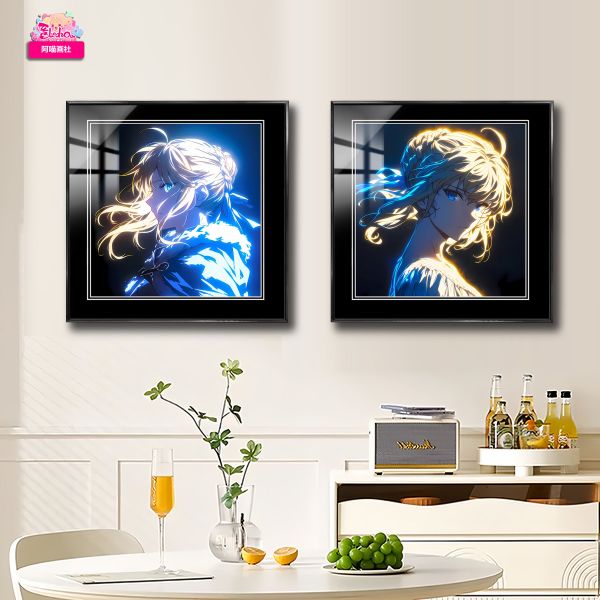 【海外代購】阿喵畫社 牆面《Fate》月光 吾王saber 8k高清組合裝飾畫 
