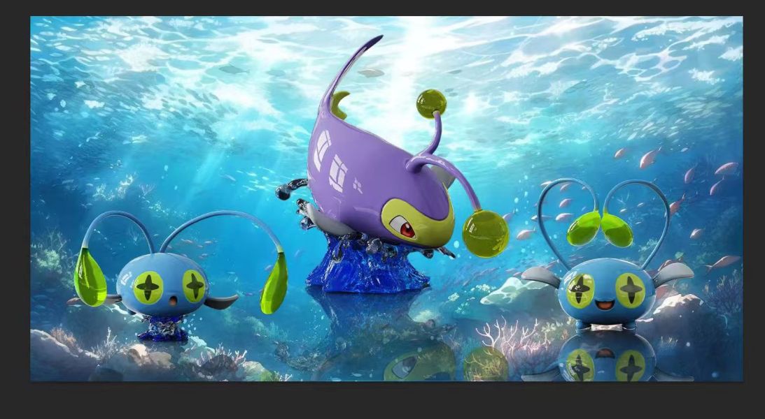 【預定】半夏 燈籠魚進化組(光油塗裝，燈籠透色) 