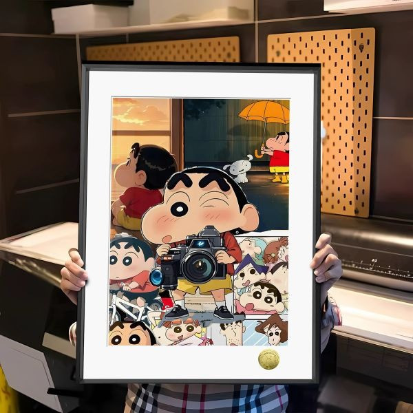 【海外代購】皇呱《小新の感人時刻》蠟筆小新記錄感人時刻裝飾畫 午睡毯 地毯 