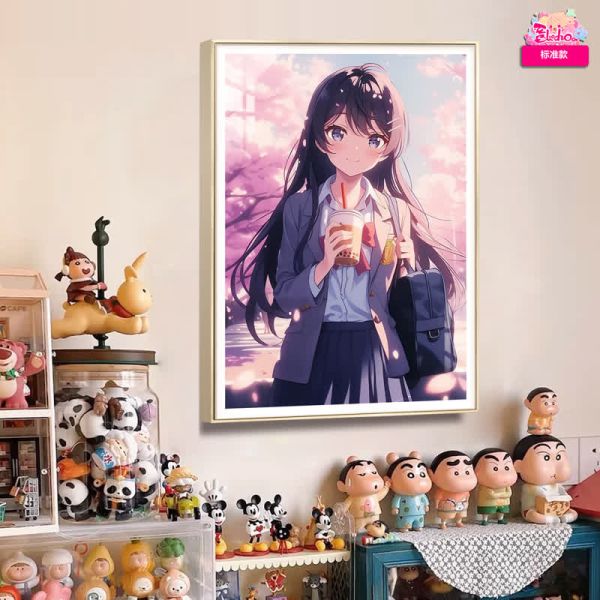 【海外代購】阿喵畫社 櫻花季 櫻島麻衣 8k超大超清裝飾畫 滑鼠墊 地墊 