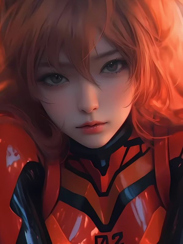 【海外代購】星空《寫實版明日香》新世紀福音戰士EVA二號機裝飾畫 