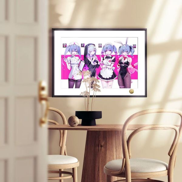 【海外代購】皇呱 《初音未來4連拍》兔子洞護士修女兔女郎女傭裝飾畫 