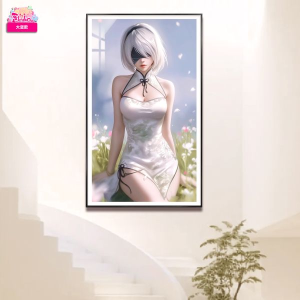 【海外代購】阿喵畫社 尼爾機械紀元 旗袍 2b 超大超清裝飾畫 